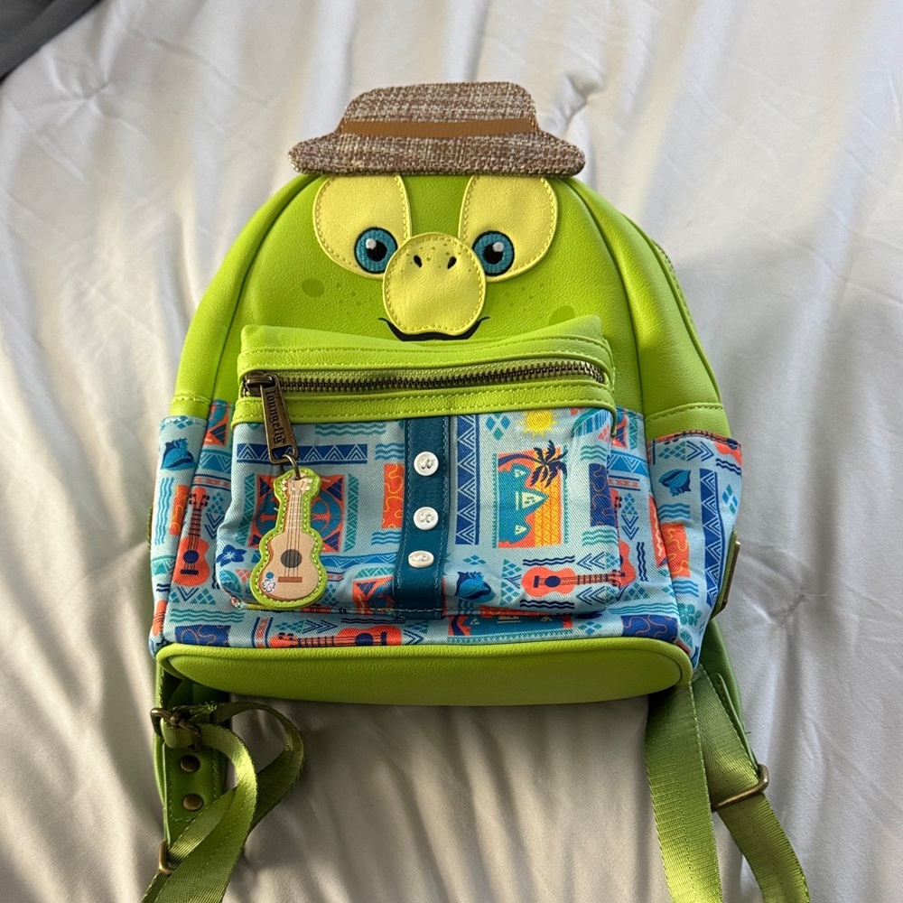 Loungefly Green and Blue Turtle Backpack